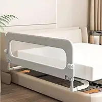 Barreira Anti-Queda para Cama Dobrável 1 Toque com Altura Ajustável 63–70cm Proteção Reforçada