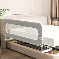 Barreira Anti-Queda para Cama Dobrável 1 Toque com Altura Ajustável 63–70cm Proteção Reforçada
