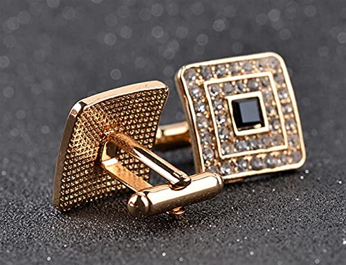 Creatieve mannen manchetknopen, Franse stijl diamant manchetknopen (Color : Silver) - Image 4