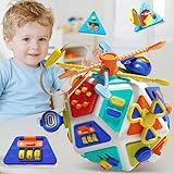 22-in-1 Baby Busy Board Activity Cube Toys, Montessori Toy for 1 Year Old Kid, Educational Sensory Travel Toy for Toddler 1-3, 1st Christmas Birthday Gifts for Infant 6-12 12-18 Months Boys Girls