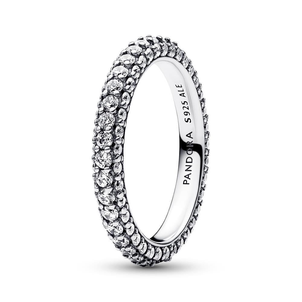 PANDORA Timeless Pavé-Ring, Einzelreihe, Sterlingsilber, mit klarem Cubic Zirkonia