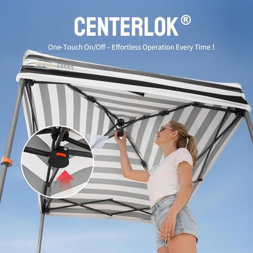 CROWN SHADES 5x5 Pop Up Changing Tent, Portable Changing Room, Black/White miniatura 3