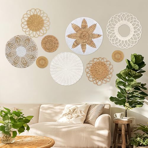 DETENE 9 Piezas Decoración de Cesta de Pared Arte de Pared de Ces...