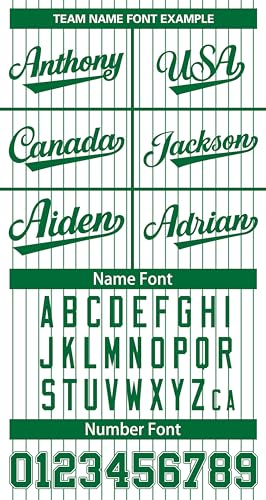 KXK Custom Pinstripe Baseball Jersey Sports Shirts Stitched or Printed Personalized Name Number for Men Women Youth miniatura 5