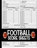 Football Score Sheets Notebook: Football Score Keeping Journal To Record Date, Game Time, Field #, Score Keeper, Home Team, Referees, Jersey Color, ... Team - Gifts For Football Players & Coaches