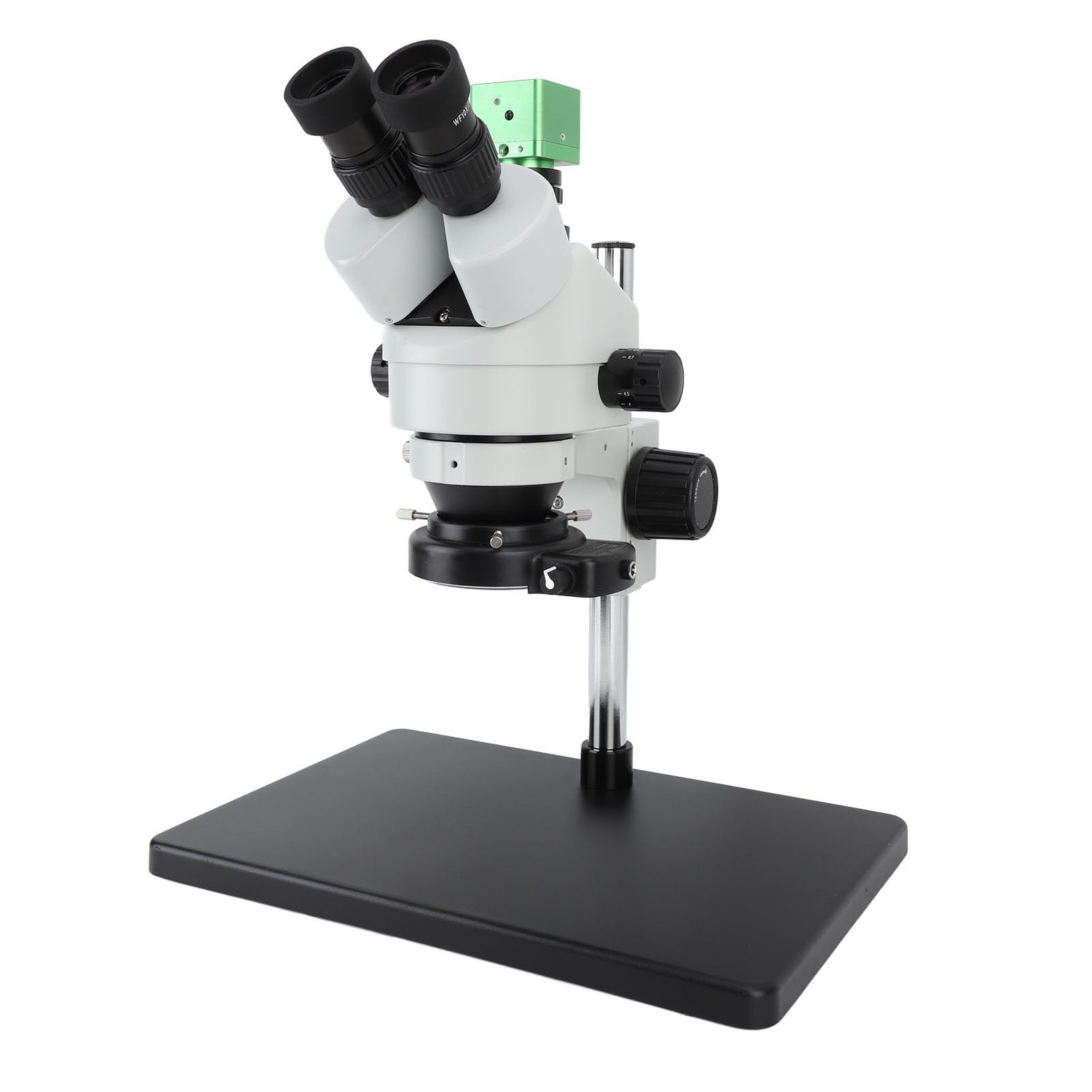 Microscopio Trinocular, Cámara de Microscopio Zoom Digital 7X 41MP 1080P AC100-240V 7X a 45x USB Aleación de Aluminio con Luz LED para Joyería (Enchufe de la UE)