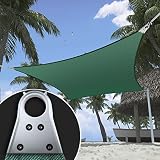 Picture of ShadeMart Heavy Duty 16' x 16' Green Square Sun Shade Sail, Commercial Grade UPF50 Canopy SMTAWS16, Reinforced Corners & Edges, 260 GSM Fabric Heavy Duty -3 Years Warranty (We Make Custom Size)