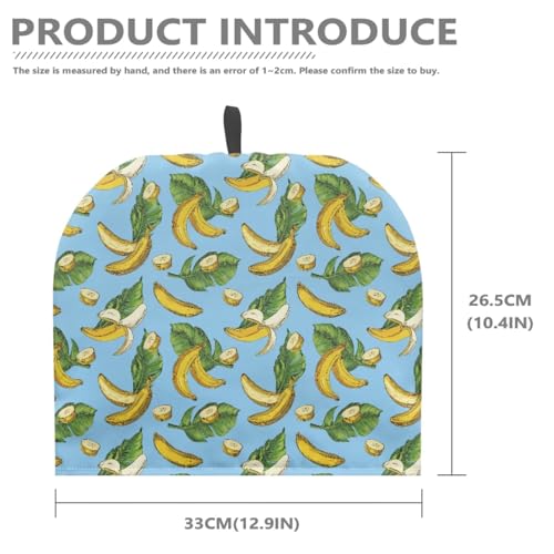 Image of Tea Cozy Yellow Banana Print Creative Insulated Tea Cosy Extra Thick Home Kitchen Decoration Creative Gifts Dust Teapot Cover Kitchen Accessories for Travel