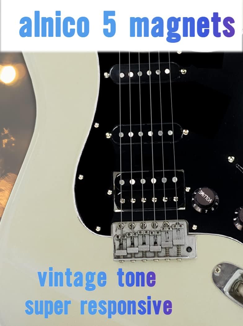 Prewired Pickguard with SSH Pickup Set, 3-ply Pick Guard Loaded High Output Alnico V Single Coil Humbucker Pick-ups, Electric Guitar Scratchplate as Luthier Replacement Parts