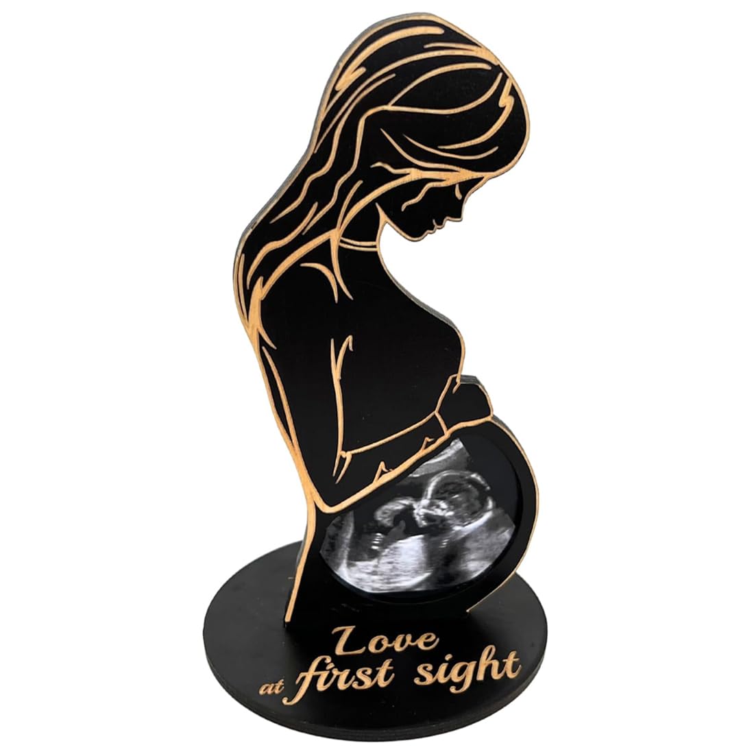 1pcs Cadre Photo Femme Enceinte, Cadres Image Echographie à Bébé, Support Photo Ultrason, Idée Fête des Mères Amie Enceinte, Cadre Sonogramme Révélation Bébé, Cadeau Grossesse, Original