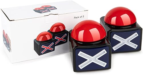 Miniatura 2 de MyMealivos Botón de alarma zumbador XL con sonido y luz Trivia Quiz Game (1x)