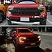 JHO Amber DRL Lights Module Front Headlights Frame White Color Changing to Amber Add Functional Unit For Ford Ranger T9 Lariat Raptor 2023 2024 2025 Daytime Running Lights CE Approved