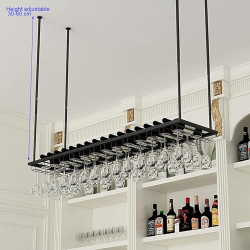 Support de Plafond en Fer pour Bouteilles de Vin et verres suspendus 120cm - 4