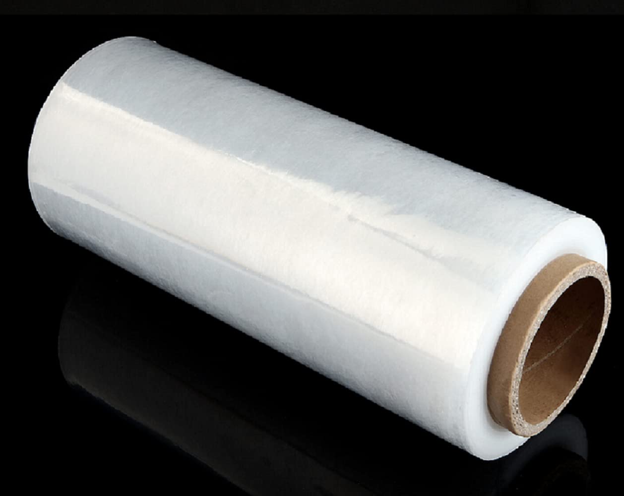 300mm x480m Heavy Duty Pallet Stretch Shrink Wrap Rolls Shrink Wrap Film Cast Parcel Packing Plastic Cling Film, Clear Packaging Cling Film Strong Pallet Shrink Wrap Film Transparent Shrink Wrap Tape