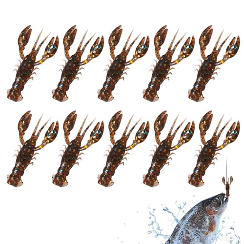 Yulokdwi Cebo para Cangrejos De Río - Cebo Blando para De Cangrejos 10 Piezas | Diseño Hundible con Aroma Natural para Agua Dulce Y Salada En Lagos Ríos Y Acuarios