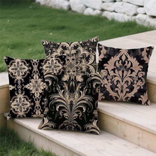 Housse coussin 80x80cm aspect lin avec fermeture eclair - 4