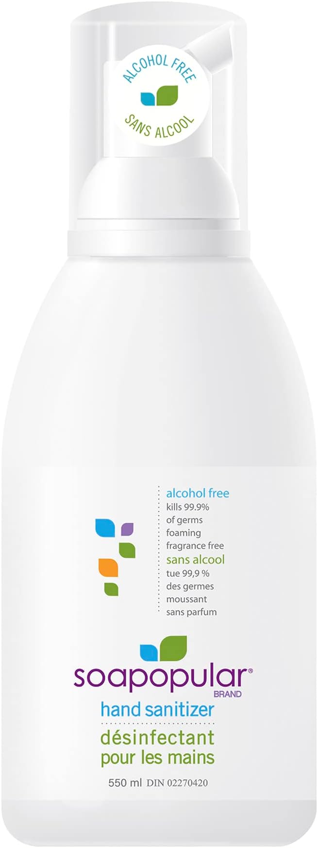 Soapopular Alcohol Free Foam Hand Sanitizer, 0.15 Benzalkonium