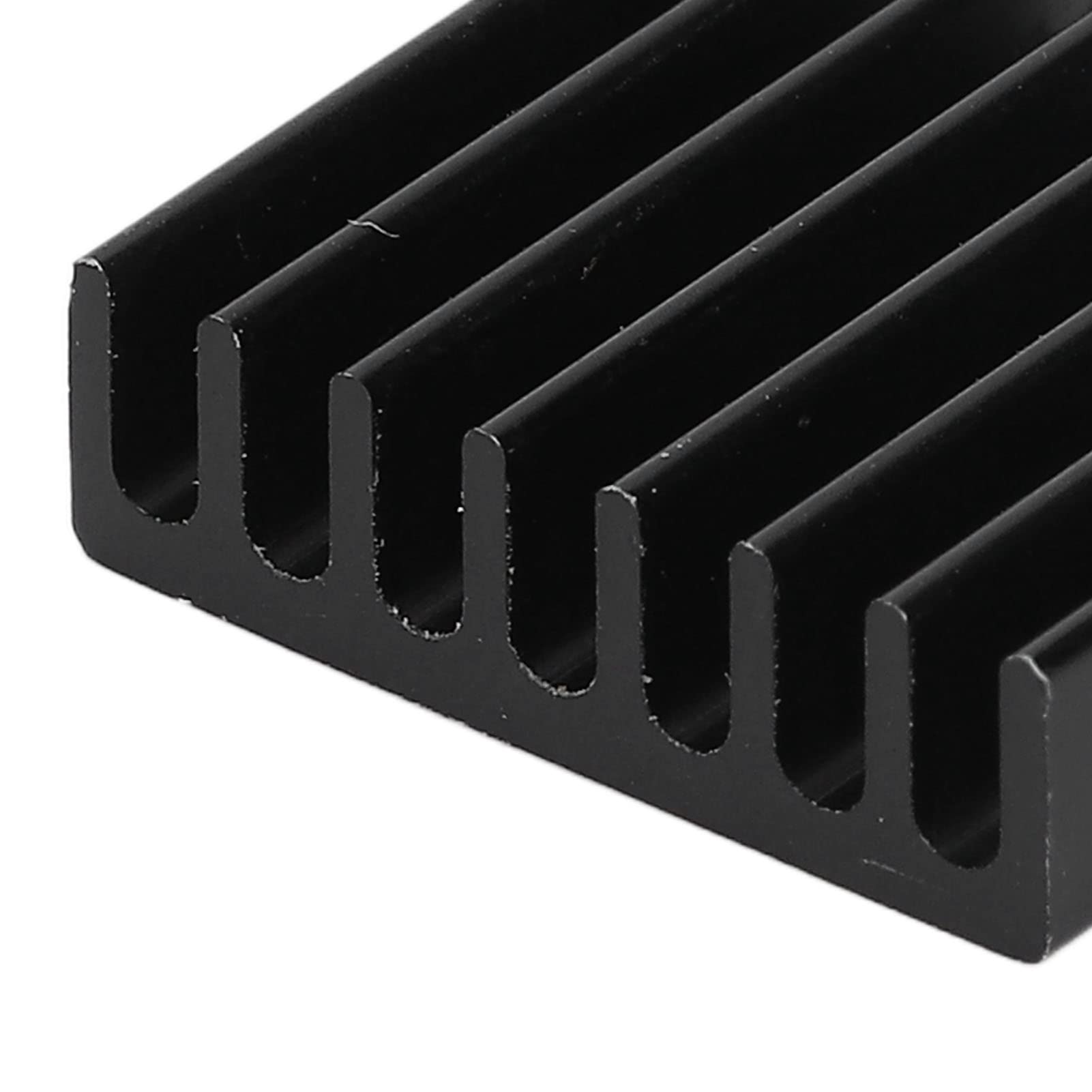 20pcs Aluminum Heat, Sinks Mini Black Electronic Component Heatsink Sink Computer Heatsinks for PC Chips IC Power Supplies Electrical EquipmentWith Adhesive 20mm e Cooler Set (No backing glue)