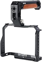 Vista 6 de NICEYRIG Kit de jaula para Sony A7RV A7V A7IV A7SIII (Alpha 7R V/Alpha 7 V/Alpha 7 IV/Alpha 7S III) con mango superior de madera para cámara DSLR