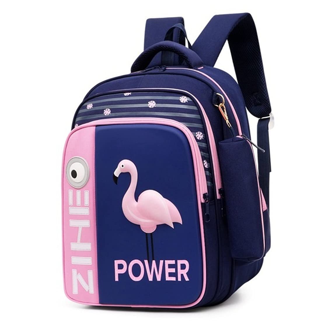 School Bag 3D Cartoon Swan Children Orthopedic School Backpack for Boys Girls Waterproof Backpack Nylon Kids School Bags new (Color : Blue 1)