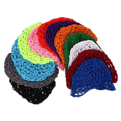 Bonnet filet de nuit en crochet pour femme - Lot de 12 pièces confortables