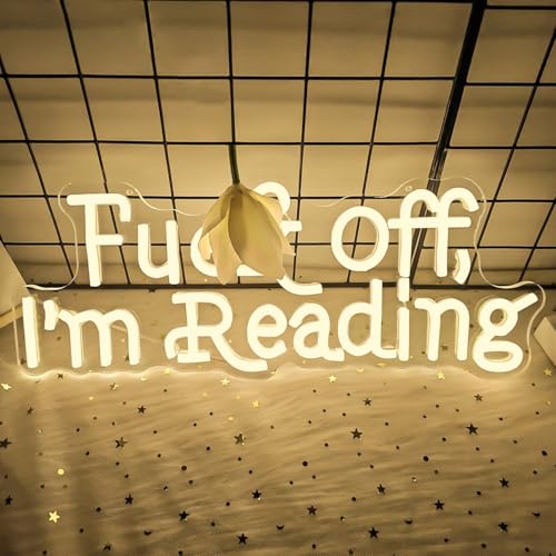 Image of I'm Reading Neon Sign Reading Led Light Sign Books Led Sign Dimmable Funny Neon Sign for Wall Decor Book Store Wall Decor Neon Light Up Sign for Bookworm Book Room Dorm Library Bookish Books Area