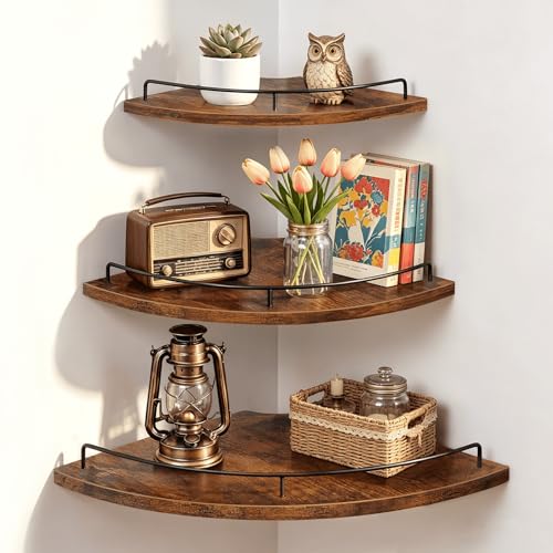 3-Tier Round Corner Shelf Set