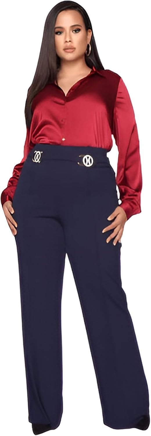 Silk Blouse for Women Satin Silk Top Button Down Shirts Casual Loose Long Sleeve Office Work Formal Tops - Image 4