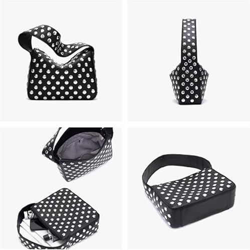 Generic Studded Vegan Leather Y2K Shoulder Bag: 90S Punk Style Purse For Women Designer Handbag 2000S Fashion Trend Streetwear Accessory thumb #3
