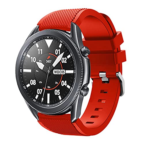 Bands for Samsung Gear S3 Frontier/Classic Watch Silicone Bracelet, Sports Silicone Band Strap Replacement Wristband For Samsung Gear S3 Frontier / S3 Classic (Red)