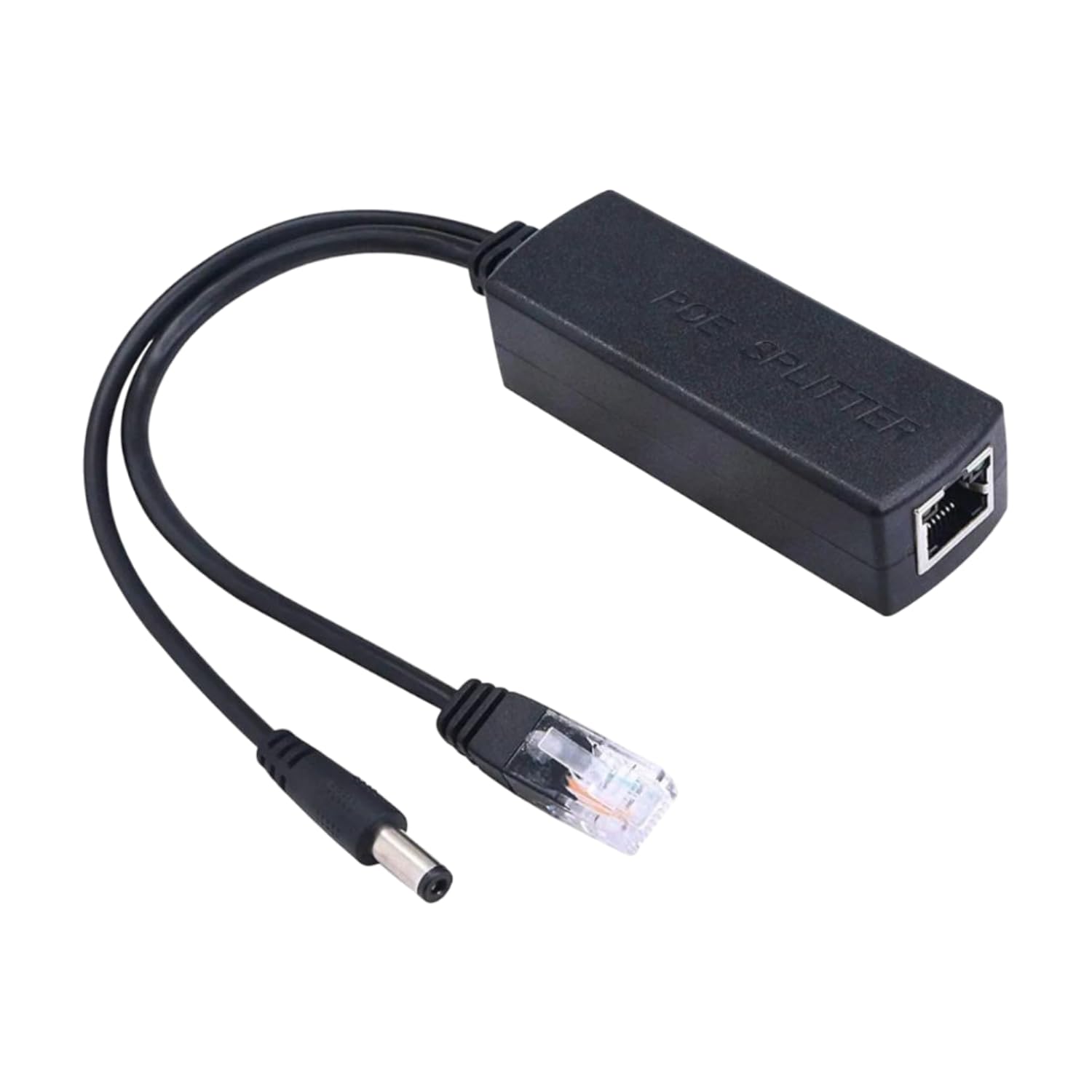 Speedio POE Splitter Adapter – 48V to 12V Power Over Ethernet IEEE 802.3af Compatible | RJ45 + DC 5.5mm x 2.1mm Connector for IP Camera, Access Point, Router, and Non-POE Devices (5)