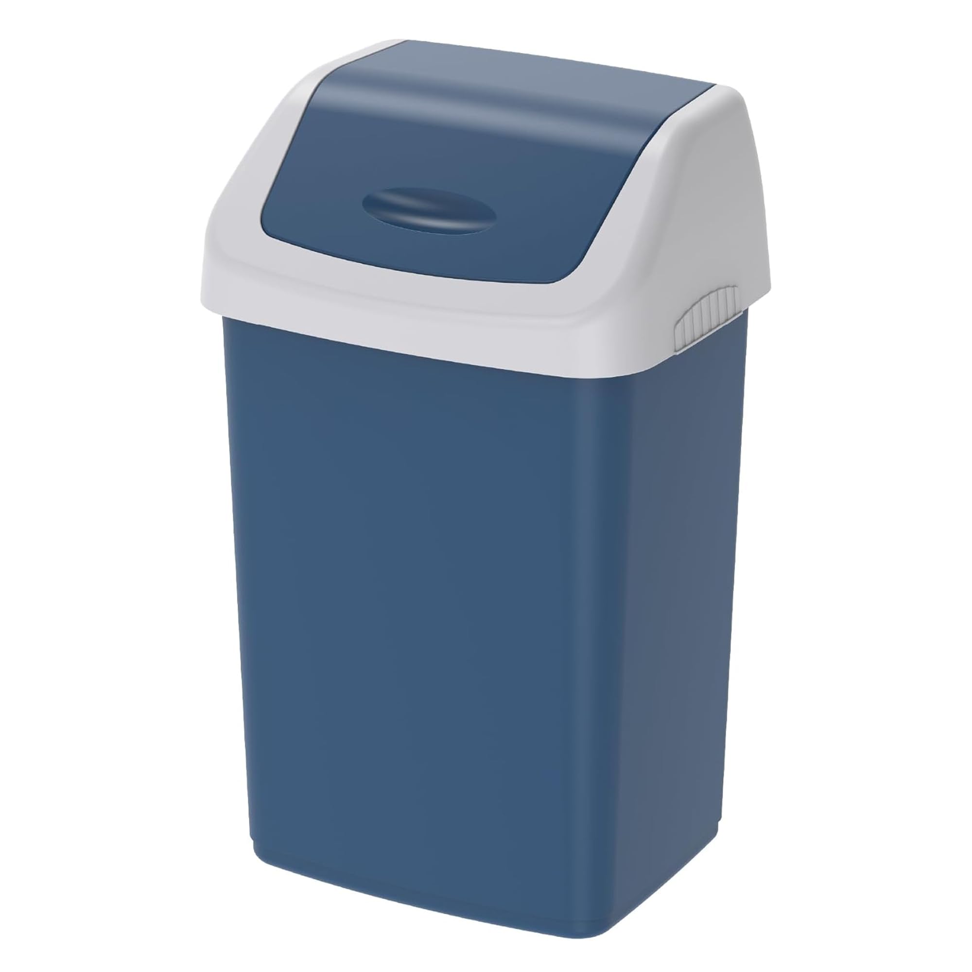 Sulfar 20 Litre Waste Bin | Flip Top Dustbin with Swing Lid | Durable Plastic Garbage Can for Kitchen, Office, Bathroom (Grey)