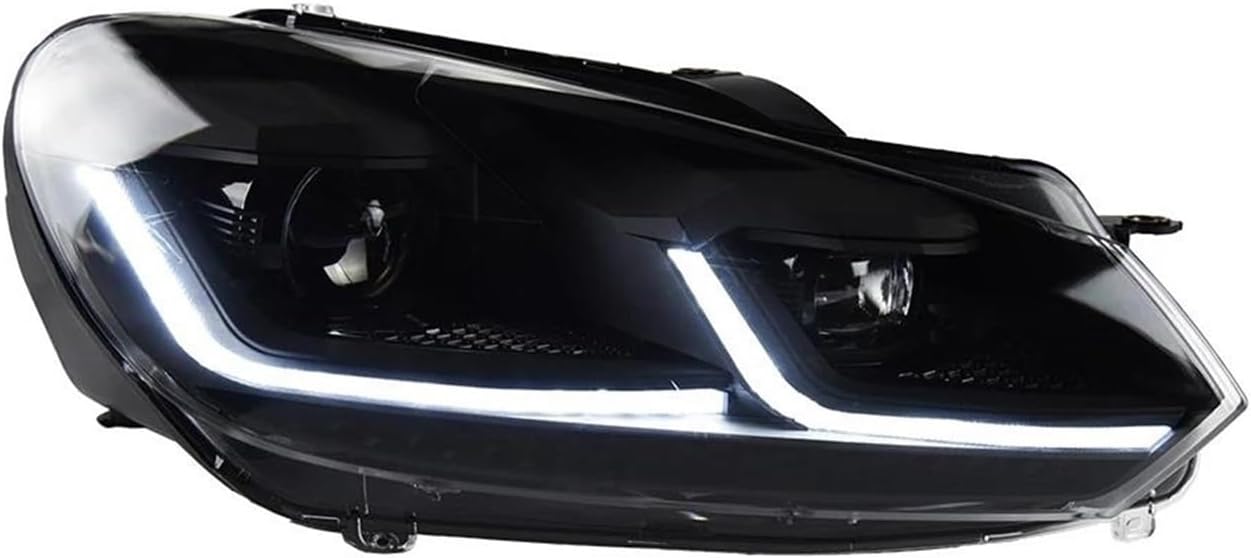 Front Headlight 1Pair Auto Head Lamp For VW For Golf 6 For Gti Headlights 2009-2012 For Golf 6 For Gti LED Headlight DRL Signal Lamp Hid Bi Xenon