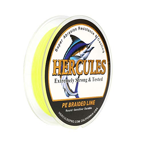 Hercules Super Strong 1000M 1094 Yards Braided Fishing Line 6 LB Test for Saltwater Freshwater PE Braid Fish Lines 4 Strands