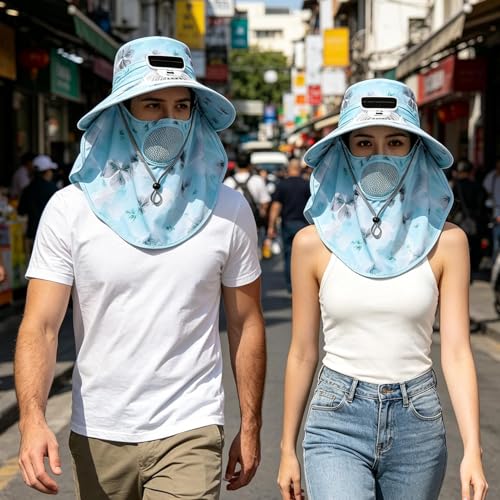 Chapeau de ventilateur solaire anti-transpiration pour plage