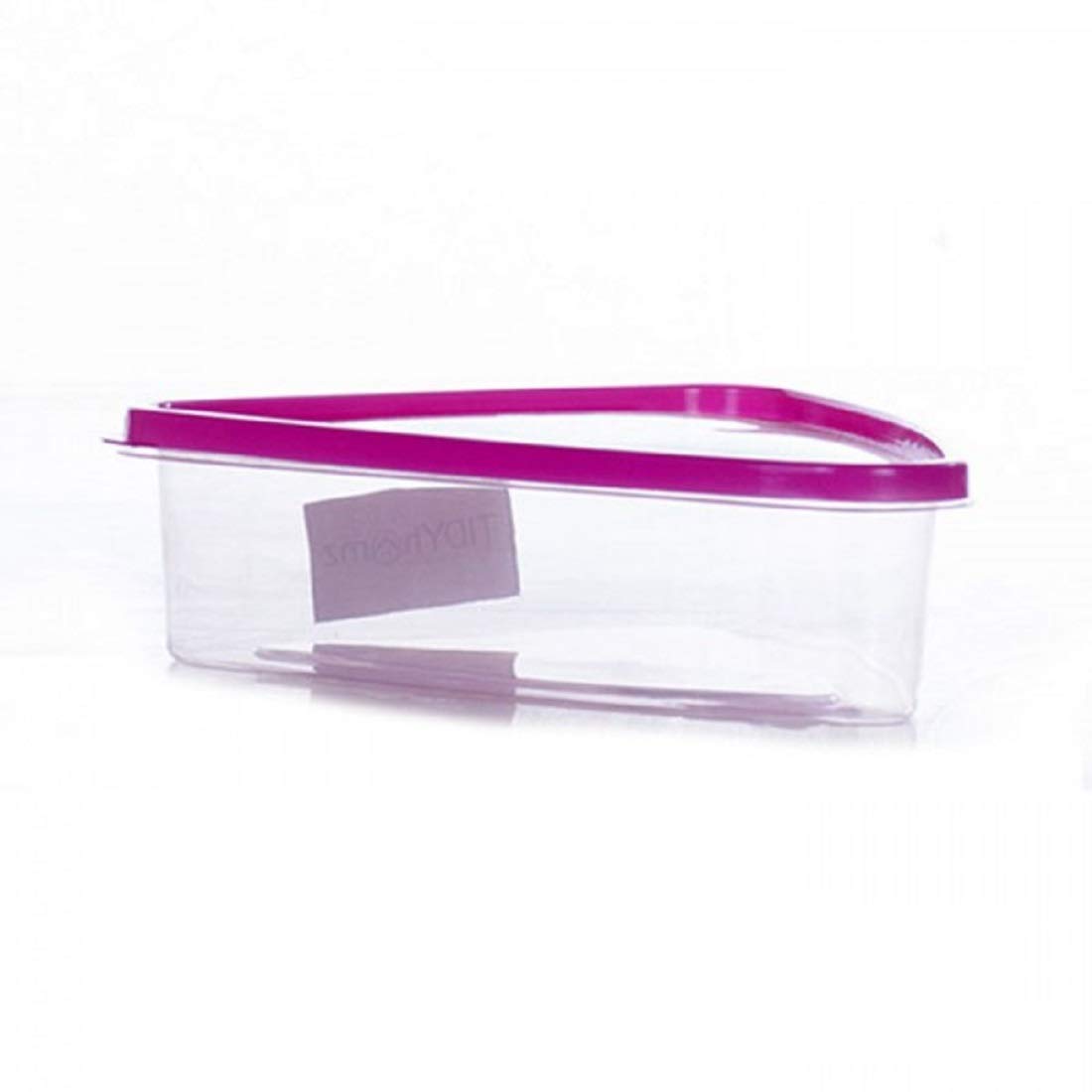 TidyHomz Pizza Box - Reusable Pizza Storage Containers with Air Tight Lid,BPA Free,Microwave Safe,Dishwasher Safe,Food Grade Plastic Material,Zipper Closure (Pink&White)