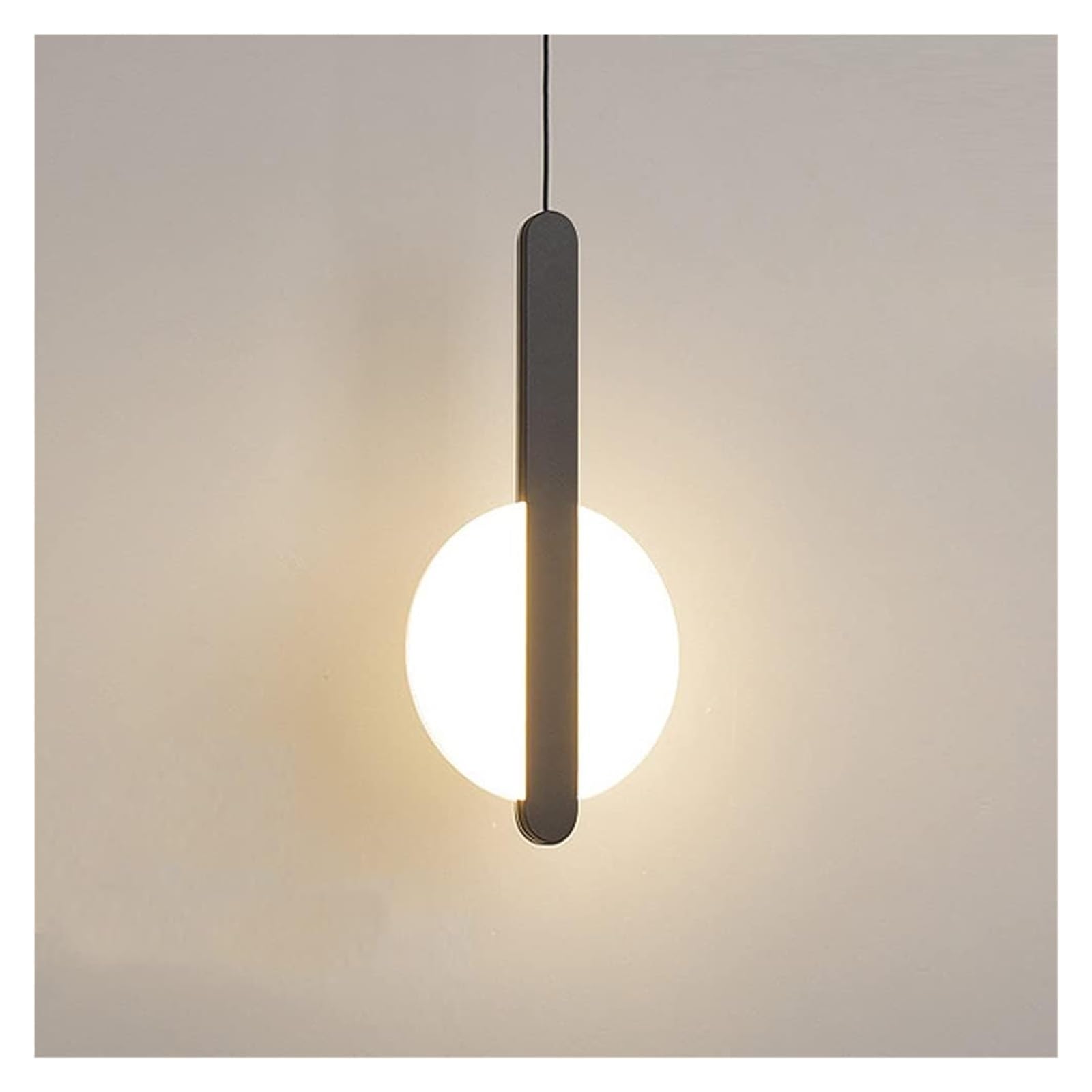 Chandelier LED 10W géométrique noir luminaire de plafond