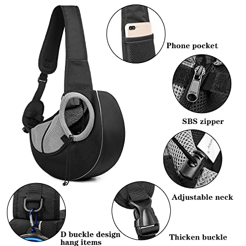 Pet Dog Sling Carrier Breathable Mesh Sling Bag Safe Hands Free Adjustable Dog Satchel For Small Dogs Cats To Outdoor Travel #TOP2