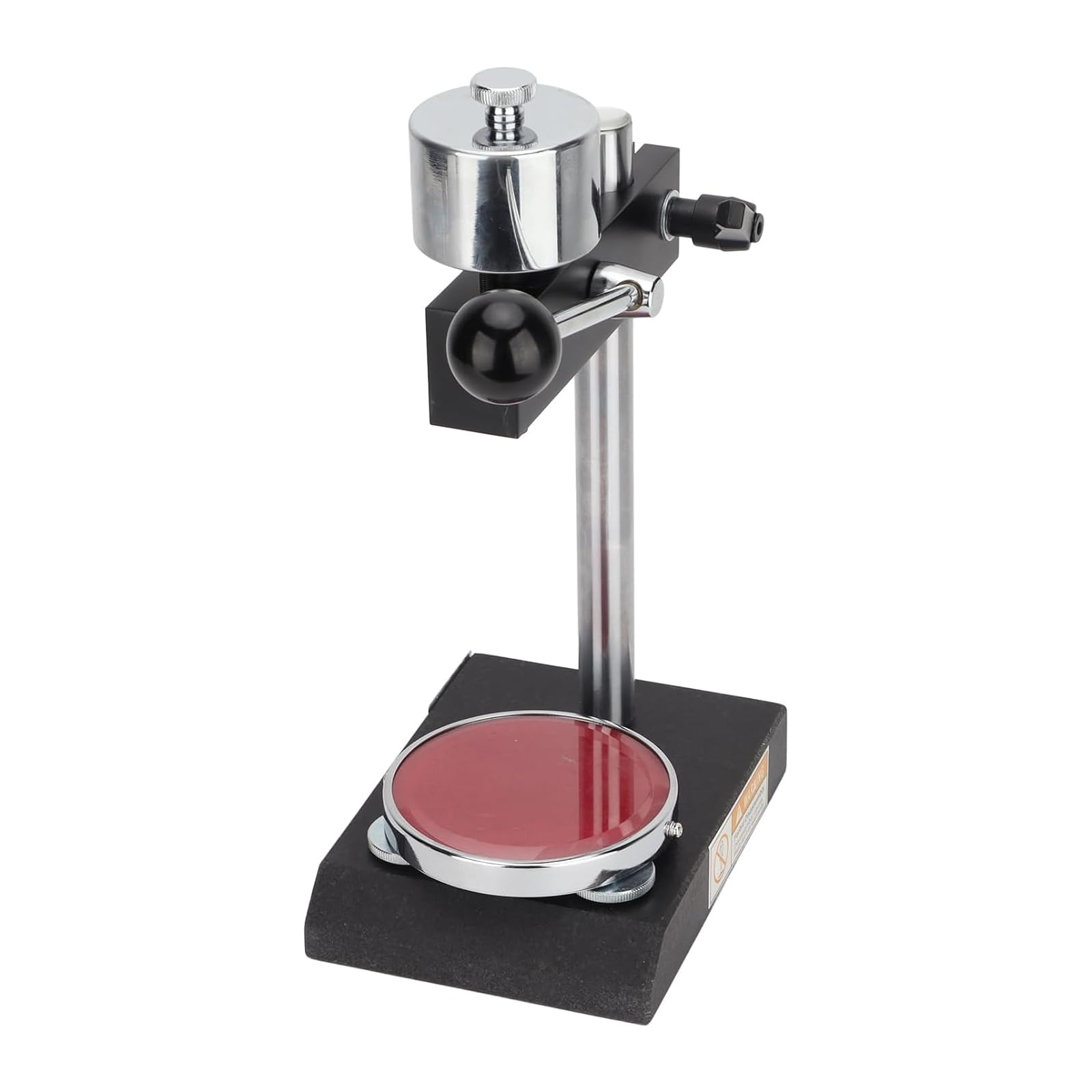 Soporte para medidor de dureza para durómetro, plataforma de metal resistente y duradera, base ajustable para lecturas precisas, pruebas de laboratorio y materiales industriales
