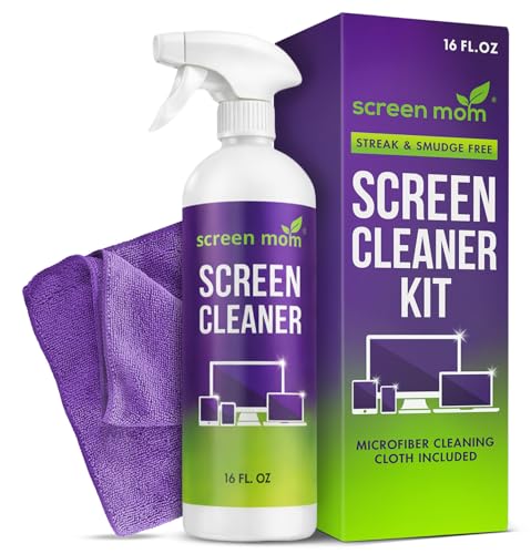 Screen Mom Screen Cleaner Spray and Microfiber Cloth 16oz Sc...