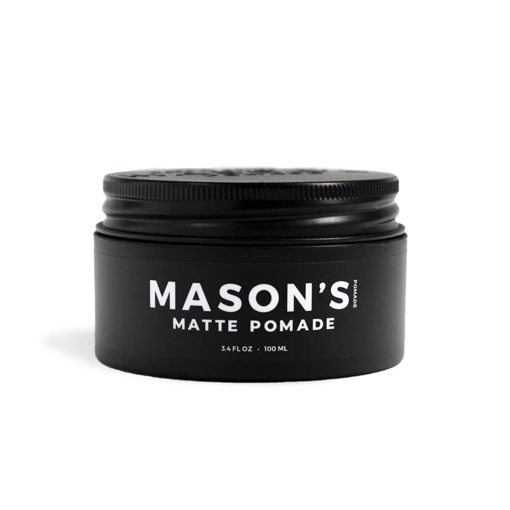 Mason’s Matte Pomade for Men – Professional Hair Wax with Medium to Strong Hold | Natural Matte Finish, Aloe & Biotin-Infused Formula | 3.4 oz for Textured or Sleek Styles