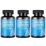 BioEmblem High Absorption Triple Magnesium Complex 300mg | Magnesium Glycinate for Nerves, Malate for Energy, Supplement to Support Muscle Health | Vegan, Non-GMO 270 Capsules