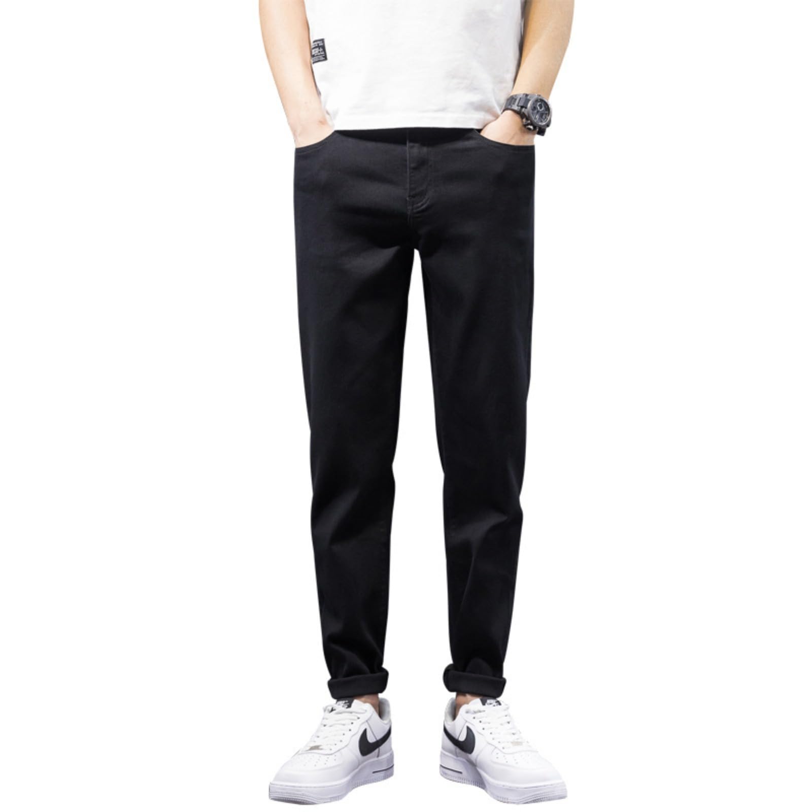 Jeans Pants Trousers Denim Large Men's Spring Summer Jeans Men's Loose Elastic Harun Slim-fit Pants Slim Denim Pants Men