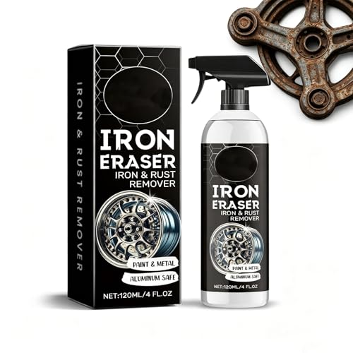 Iron Eraser Rust Remover Spray Fast Acting Rust & Brake Dust Remover for Car Wheels & Paint. Professional Automotive Surface Cleaning