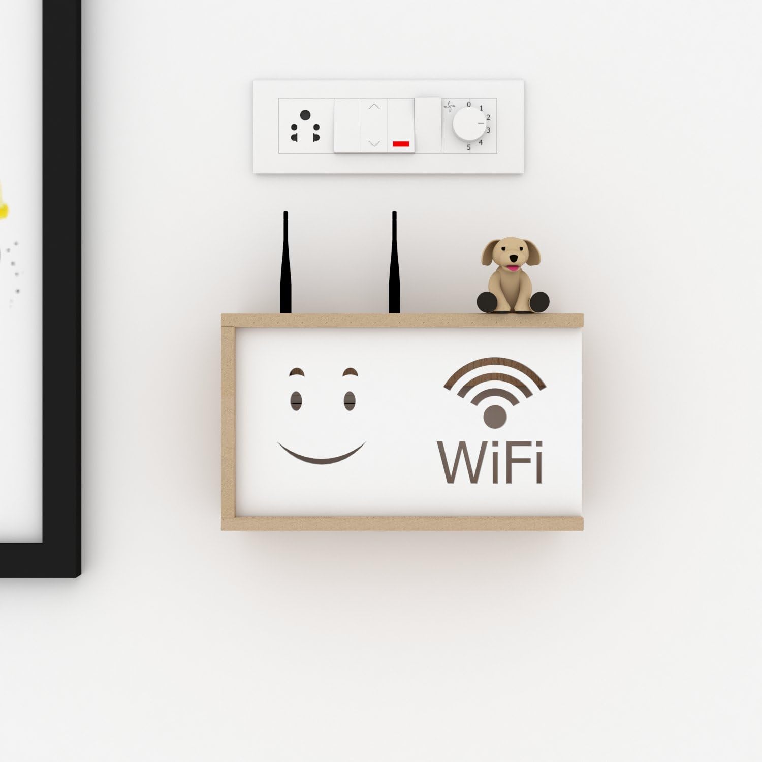 Invenzo® Engineered Wood Wall Mount WiFi Router Stand, WiFi Holder Rack, Cabinet for Home Office (B0CRBD9YWN) Amazon Price History, Amazon Price Tracker
