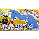 やわらか手袋 HG(ハイグレード) スーパーブルー Mサイズ 50枚入