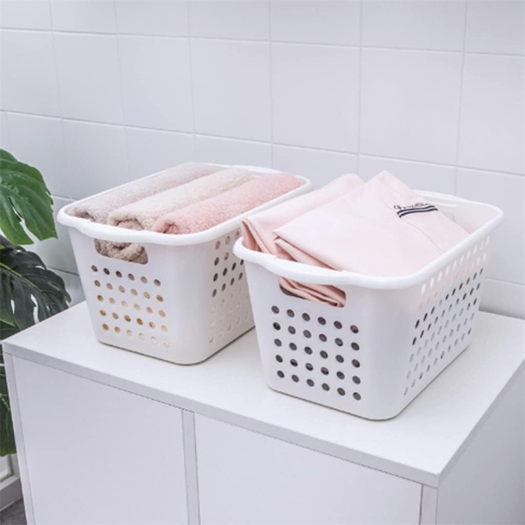 Picnic Basket Storage Basket Desktop Snack Storage Basket Kitchen Storage Basket Bathroom Storage Box Basket (Size : 34.5x22.5x17.5cm)