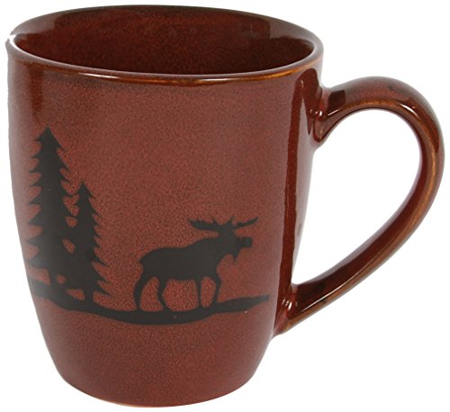DEI 25656 Woodland Moose Stoneware Mug, 12-Ounce