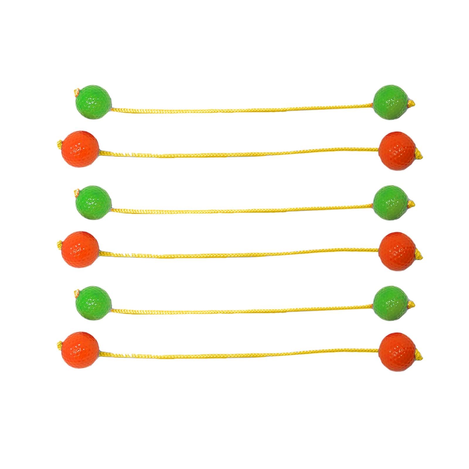 rockible 6X Ladder Ball Toss Bolas Set Throwing Training for Kids Adults Family Multifunction Golf Balls Outdoor Game Toss Match, Orange and Green