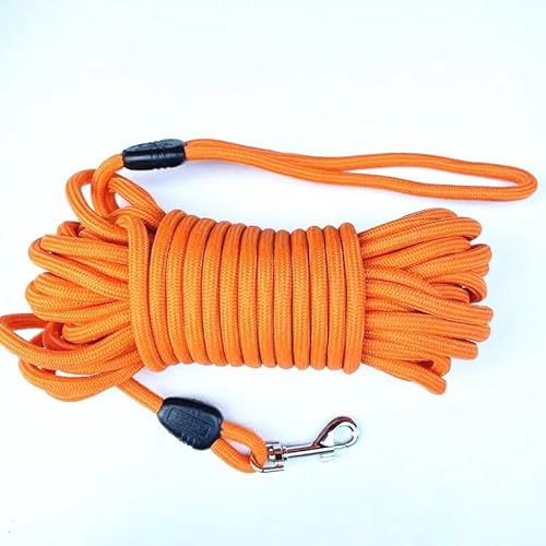 犬用ハーネス 5 メートル/10 メートル/15 メートルロングロープトレーニング犬皮膚ペット追跡ライン牽引ロープ 犬用ハーネス 中 (Color : 明るい-オレンジ-10-メートル) 明るい-オレンジ-10-メートル 明るい-オレンジ-10-メートル